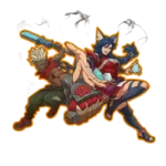 Two 2XKO characters striking a heroic pose, symbolizing account leveling and player progression.