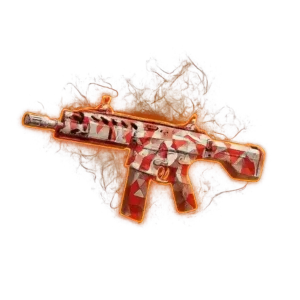 A weapon skin of a gun covered in crystal‑like, diamond‑facet pattern that shimmers with shifting light.