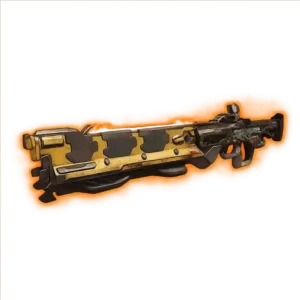 A sleek gun skin featuring swirling, electric‑blue storm veins over a dark base.