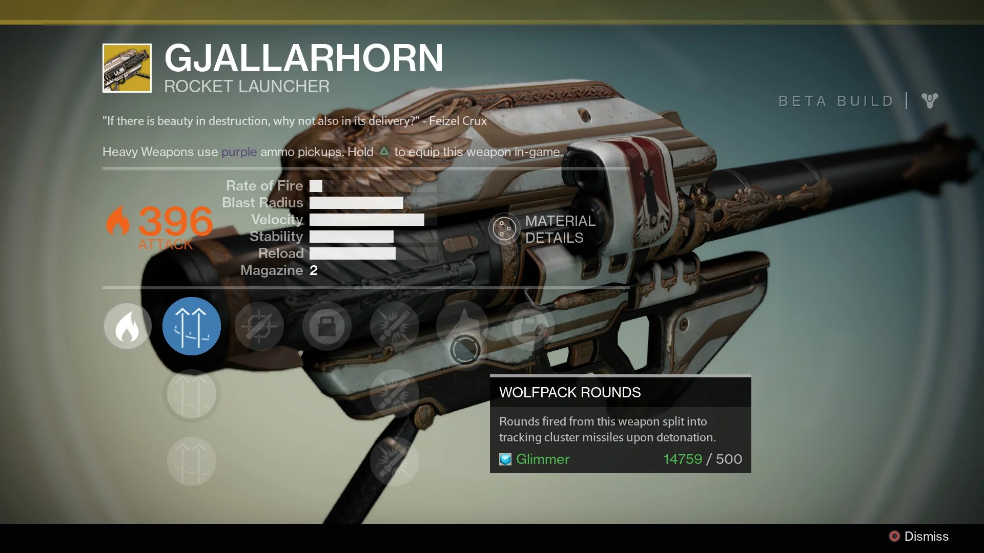 Gjallarhorn catalyst - Destiny 2 weapon