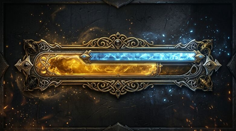 MMR and Rank Confidence as two separate meters, dark UI style