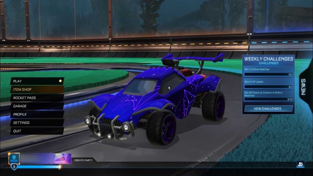 Rocket League Car That was purchased from credits 