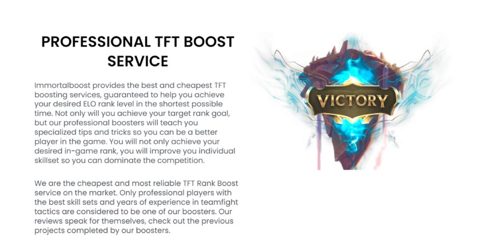 TFT Elo boosting perks