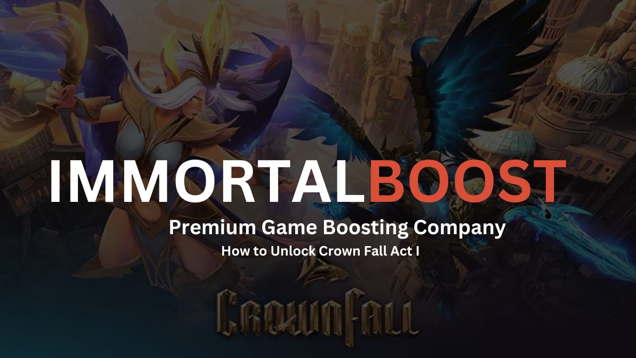 Crown Fall title and Immortalboost logo
