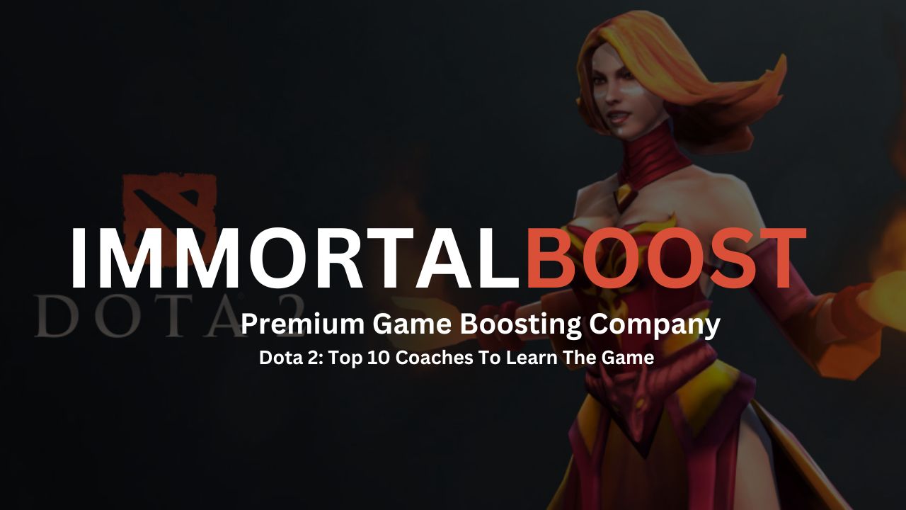 Immortalboost brand logo and title of the topic (Dota 2 coaches)