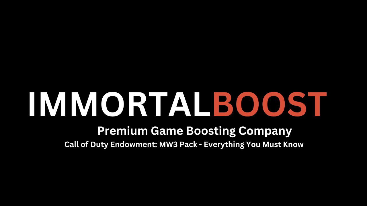 Call of Duty Endowment title and Immortalboost logo