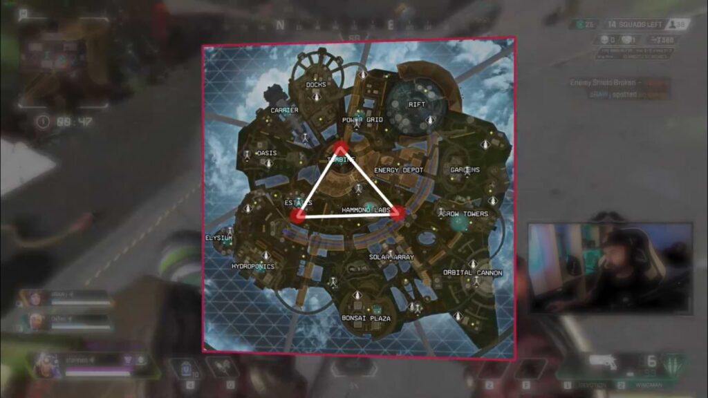 Apex legends map loot area marked 