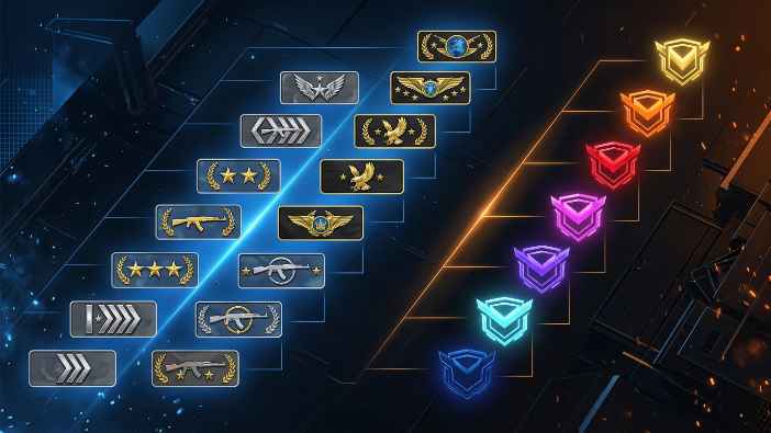CS2 ranking system 2026 all ranks explained Competitive Premier CS Rating Silver to Global Elite