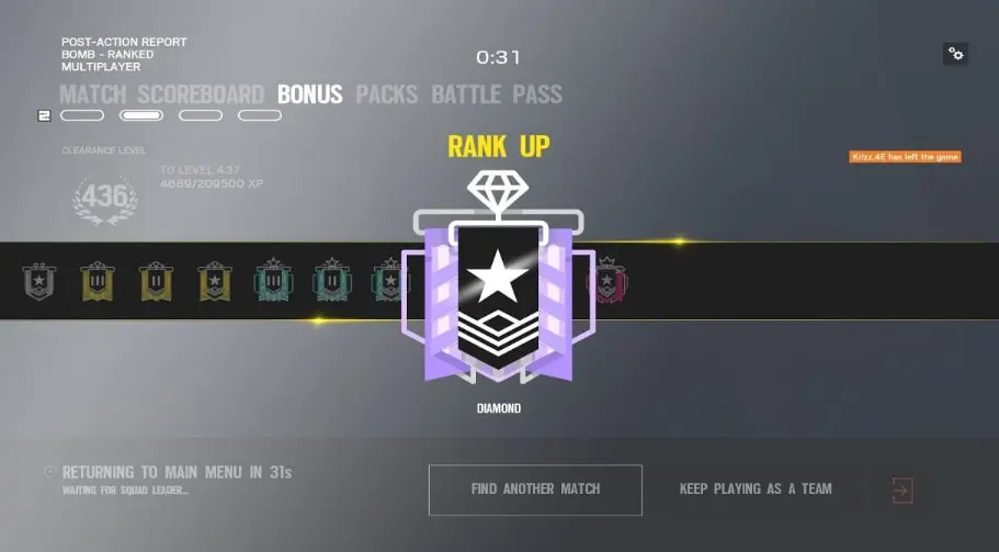 Rainbow six ranks 