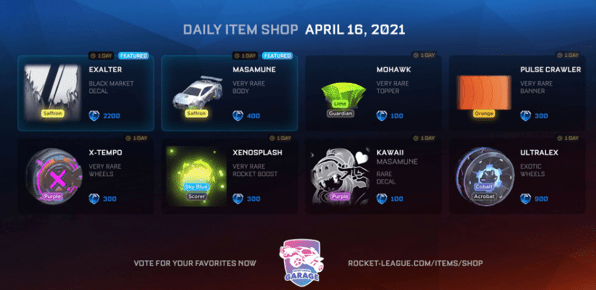 Rocket League store