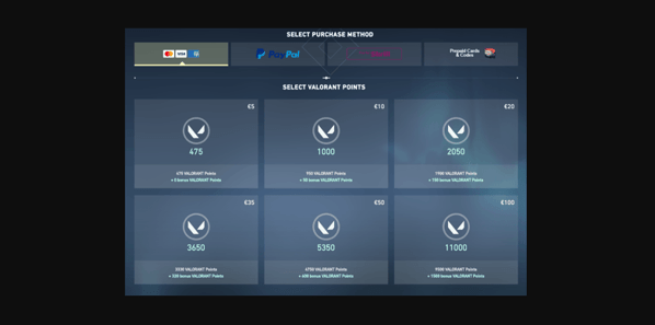 Valorant Points Prices