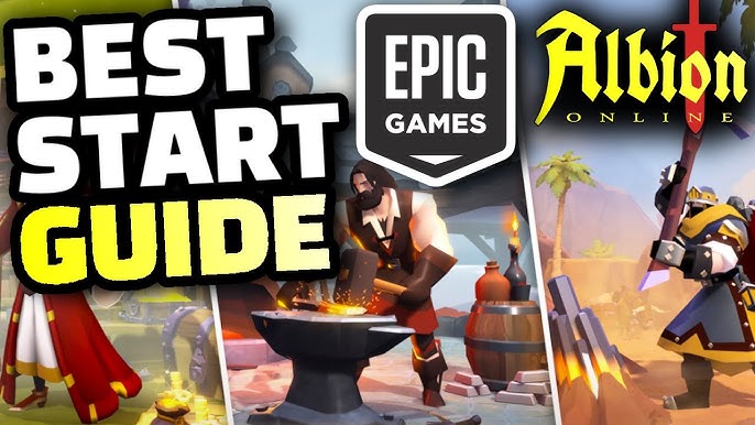 Best starter guide; text written with Albion online gameplay in the background