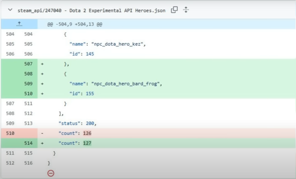 dota 2 server code details where hero bard frog is mentioned 