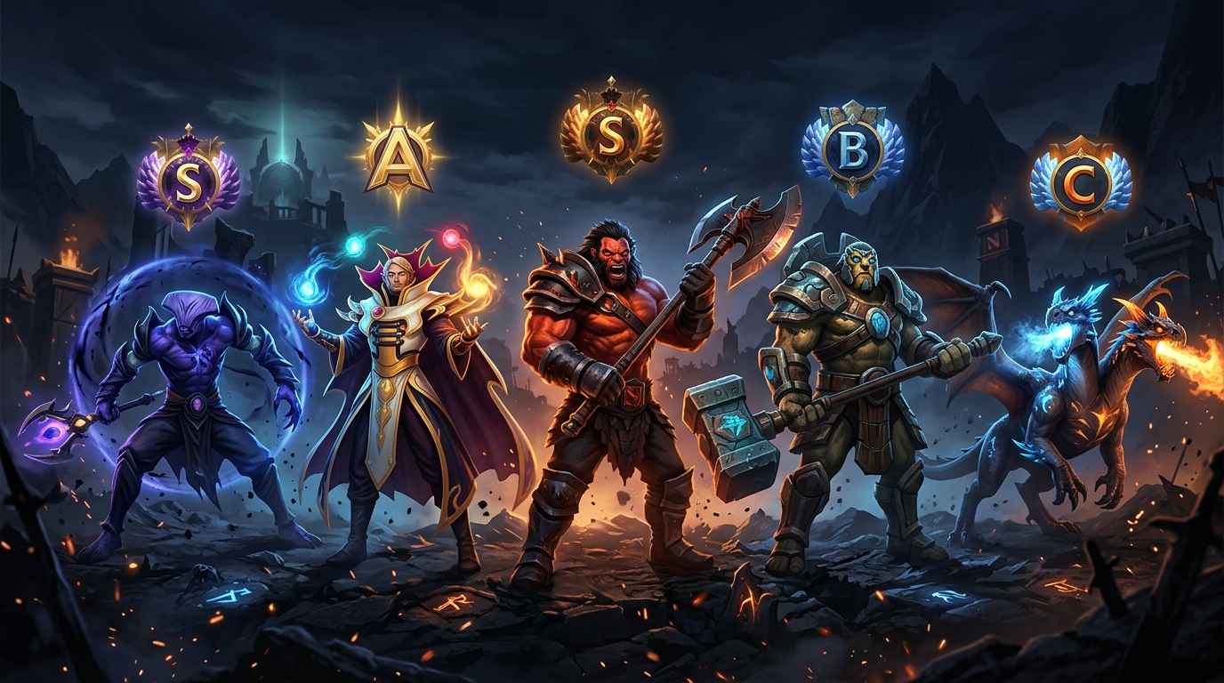 Dota 2 tier list 2026 best heroes patch 7.41d ranked by role carry mid offlane support
