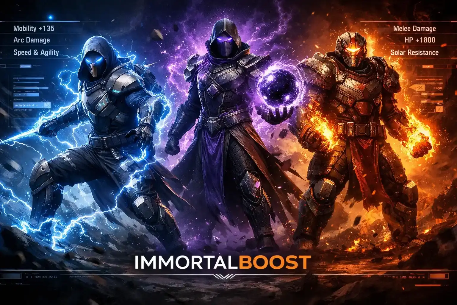 image for Destiny rising Showing the characters which are best build and ready to play