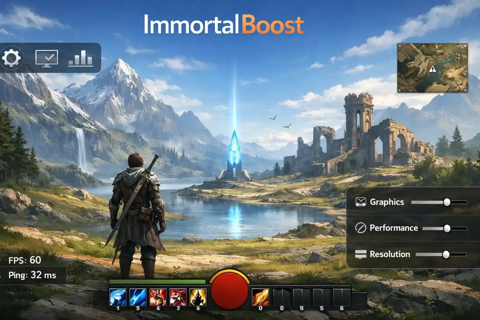 Guild Wars 2 best settings guide featured image with ImmortalBoost branding