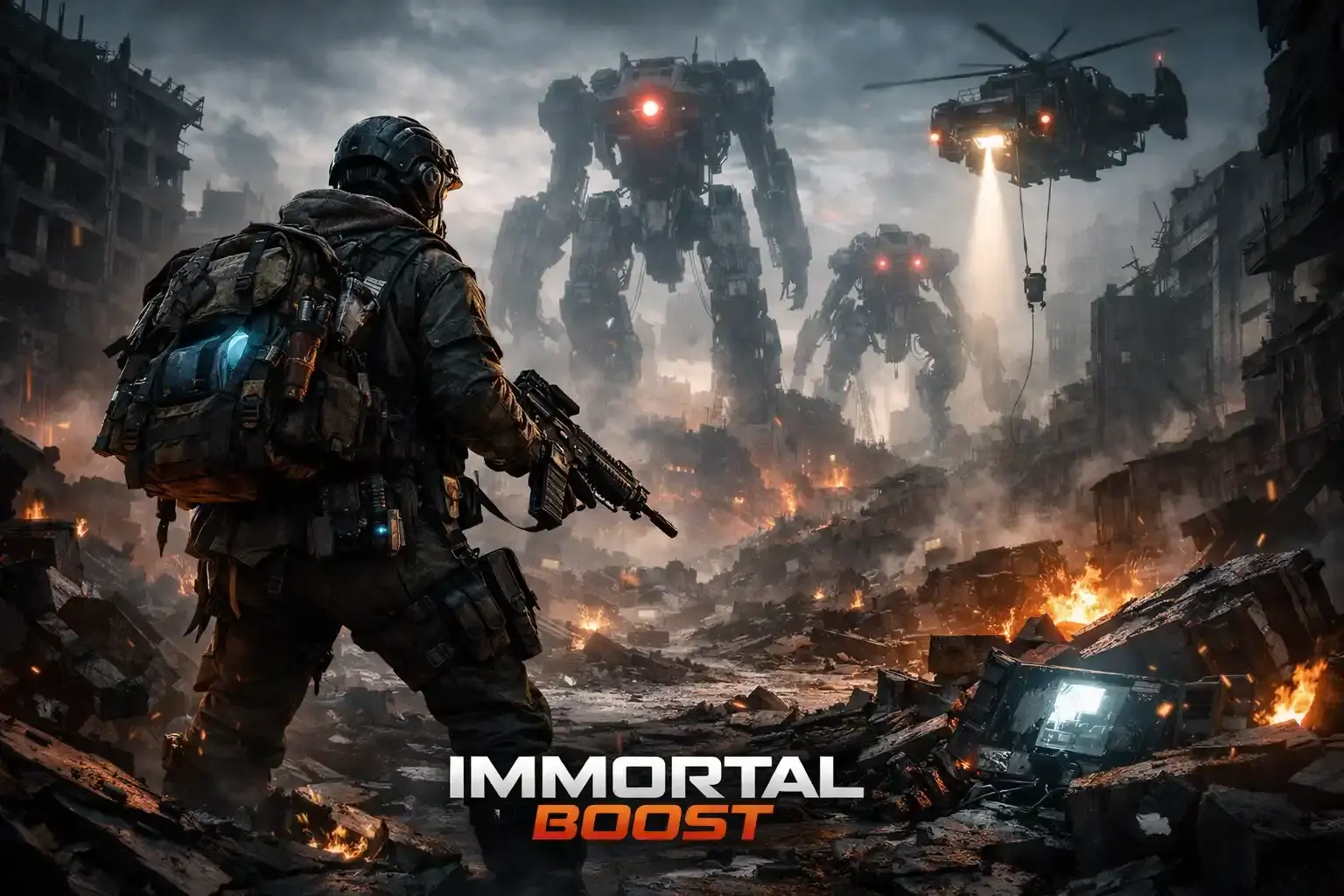 A Soldier in Combat Trying To fight in a Destructive place in Arc Raiders