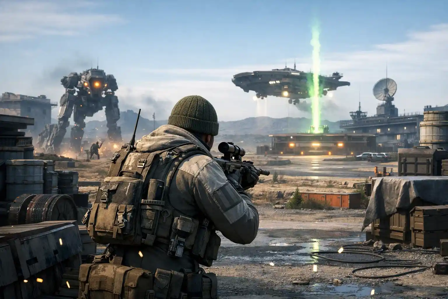 ARC Raiders leveling and XP farming gameplay with ImmortalBoost branding