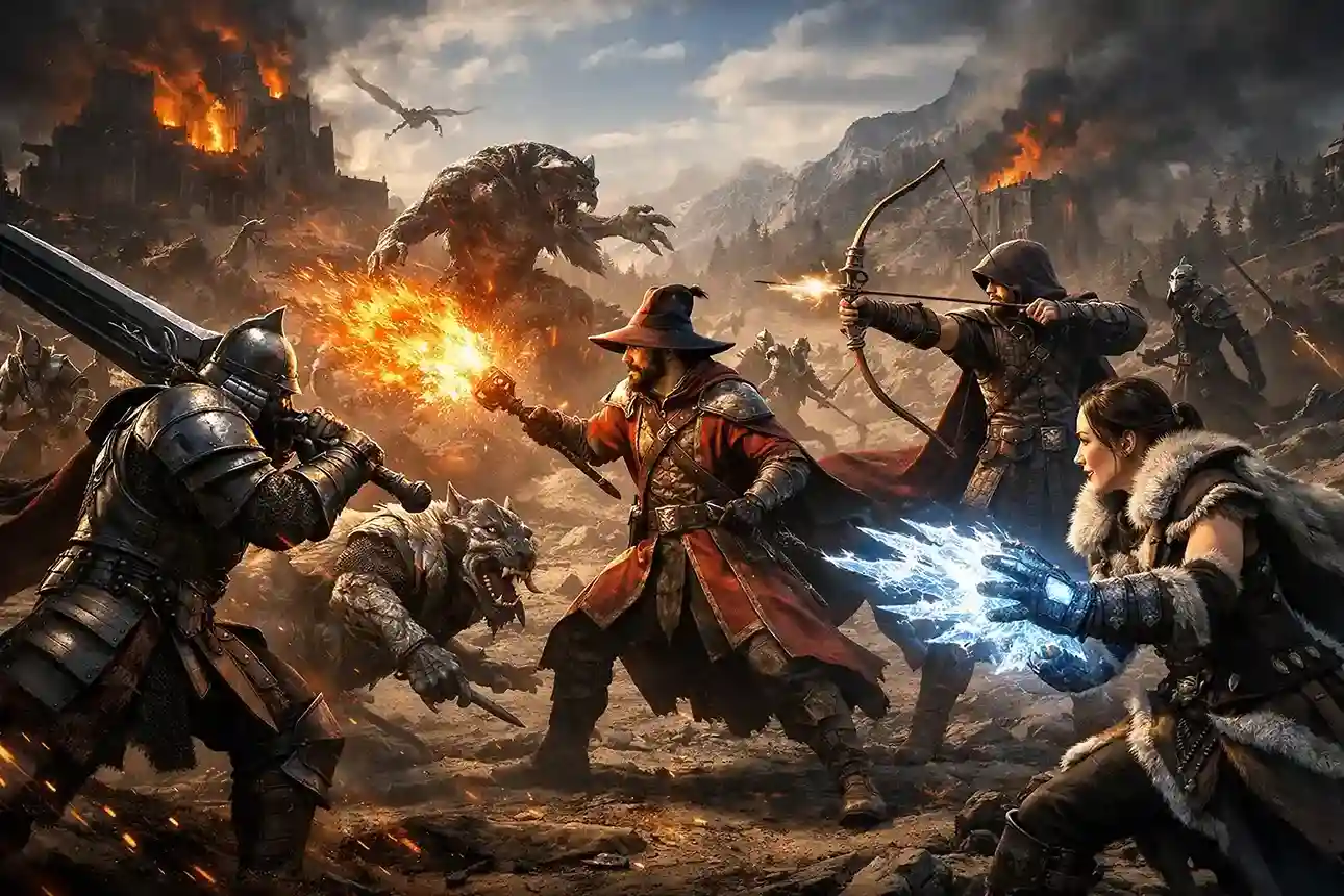 New World best weapons for PvP and PvE including Great Sword Fire Staff Bow and Ice Gauntlet