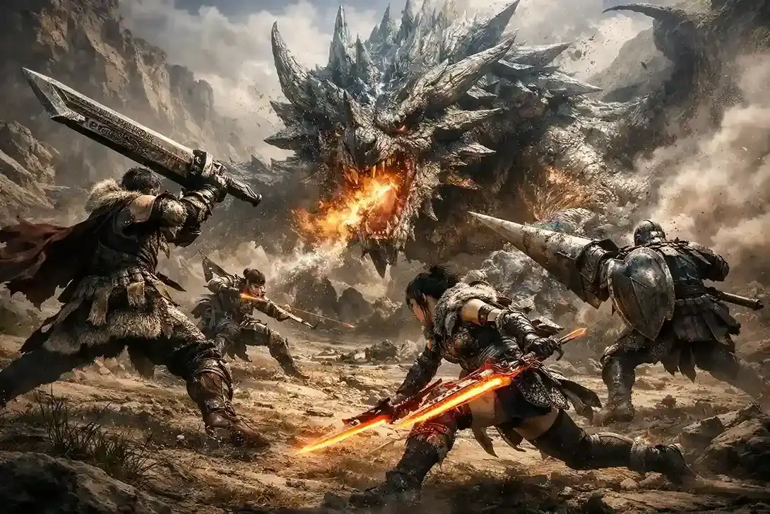 Best builds for all weapons showing hunters in combat with different weapon types