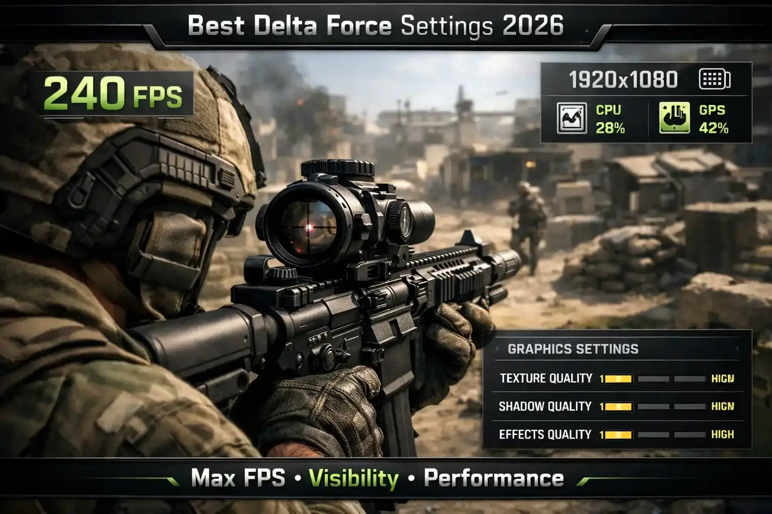 Best Delta Force Settings 2026 for FPS, Visibility, and Performance