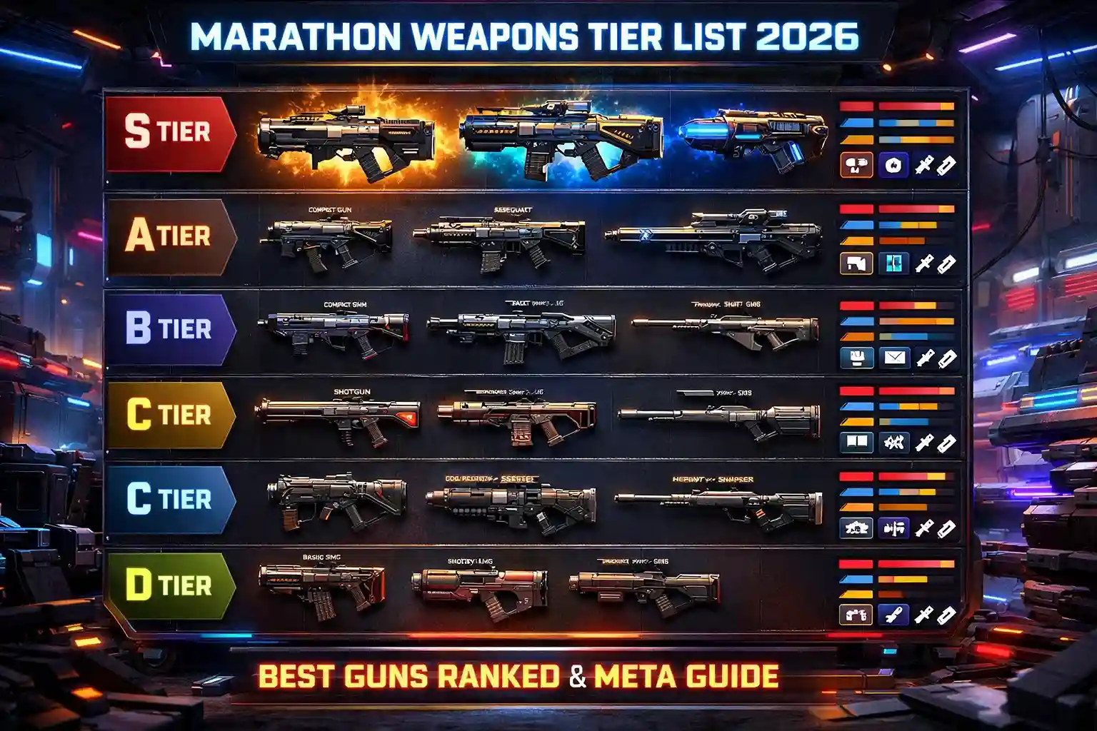 Marathon Best Weapons Tier List: The Ultimate 2026 Loadout Guide
