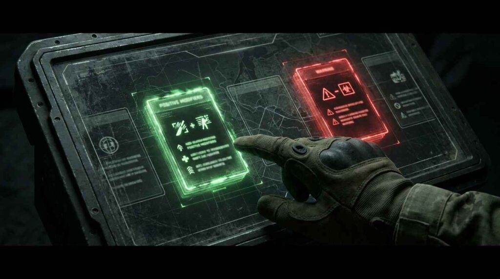 selection screen with modifier 