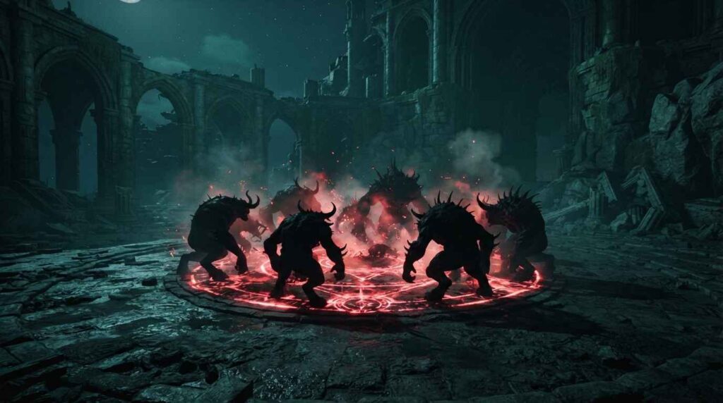 Monsters_surrounding_glowing_rit