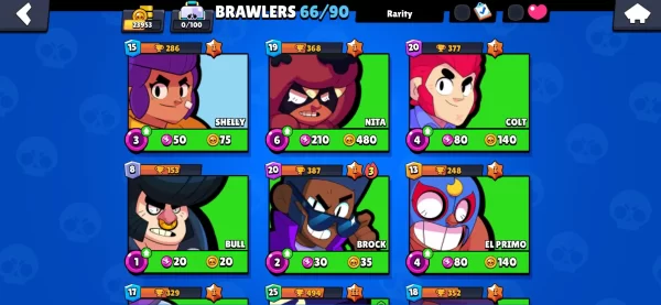 66 Brawlers & 80+ Skins Brawl Stars Account