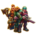 Corepunk Pain Reaper characters wielding deadly weapons, representing the Pain Reaper build and high-damage combat specialization in the game.