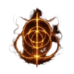 Elden Ring runes glowing with mystical golden energy, symbolizing in-game currency and power.