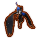 Stately FFXIV mount with radiant wings symbolizing strength and unwavering determination