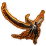 Formidable FFXIV mount with dark, destructive wings and a menacing presence