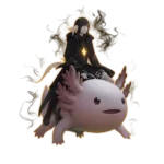 Alt text: "Megaloambystoma Mount featuring a giant amphibian creature for unique travel and visual flair in FFXIV.