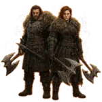 Game of Thrones Kingsroad Guidebook featuring two characters posing and looking at the camera, representing missions and in-game progression guidance.