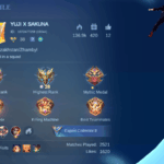 38 LVL+62 Heroes+134 Skins+JUJUTSU YIN