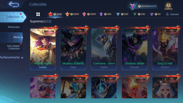 53 LVL+231 Skins+Legend Lesley