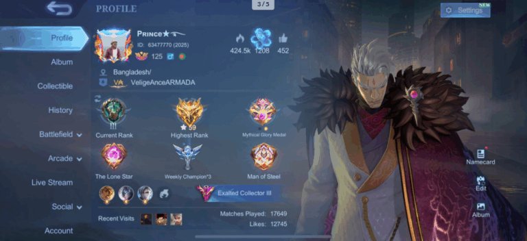 MLBB Max Account – 379 Skins | 127 Heroes | Max Emblems | Legend Gusion & KOF Dyrroth