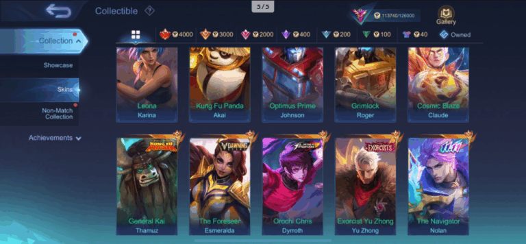 MLBB Max Account – 379 Skins | 127 Heroes | Max Emblems | Legend Gusion & KOF Dyrroth
