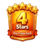 Monopoly GO 4 Star Stickers Any 4 Star Card reward badge