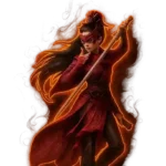 Armoured heroic character from Naraka: Bladepoint in a dynamic pose with glowing energy ribbons swirling around them, representing character-cultivation advancement.