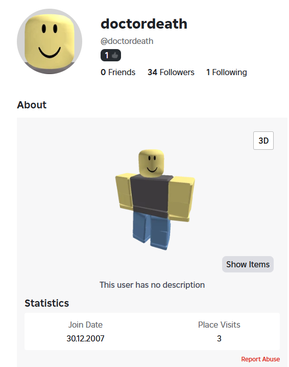 Roblox account