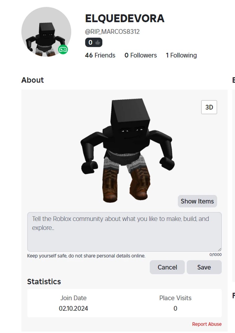 Roblox account