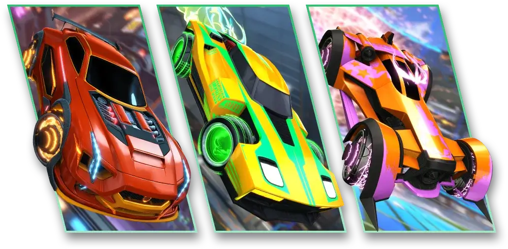Rocket league competition cars