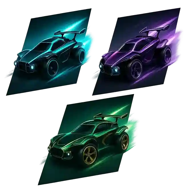 3 ROCKET LEAGUE cars