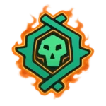 The grand Athena’s Fortune hideout glowing with mystical green light beneath the sea.