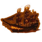 The Burning Blade Commendation logo featuring fiery swords crossed over a glowing pirate emblem