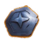 A pile of shiny gold doubloons stacked together, symbolizing pirate treasure.