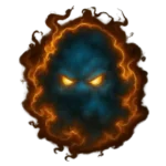 The Fort of the Damned logo depicting a haunted fortress glowing with eerie red and green light.