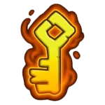 A Gold Hoarders tent filled with glittering treasure chests and piles of gold coins